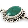 Image 2 : 169ctw Toggle Clasp Silver Emerald Bracelet