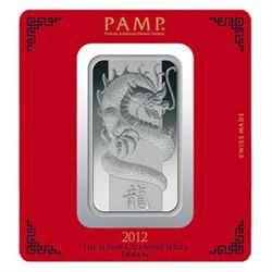 100 gram Pamp Suisse Silver Bar Year of the Dragon