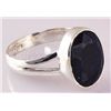 Image 2 : SAPPHIRE CORRUNDUM 23.58CTW BEZEL SILVER RING