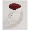 Image 1 : RUBY CORRUNDUM 19.65CTW BEZEL DESIGN SILVER RING