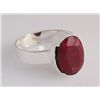 Image 2 : RUBY CORRUNDUM 19.65CTW BEZEL DESIGN SILVER RING