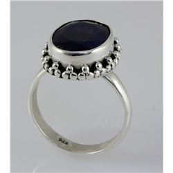 SAPPHIRE CORRUNDUM 26.01CTW SILVER RING