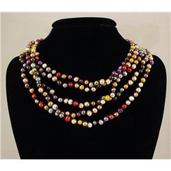MULTI-COLOR FRESHWATER PEARL 543.67CTW NECKLACE