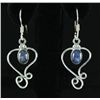 Image 1 : Cabochon Tanzanite 17.53ctw Dangling Hook .925 Earring