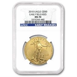 2010 1 oz Gold American Eagle MS-70 NGC (Early Releases