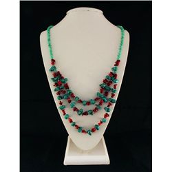 Gushing Sky Blue Turquoise 530.00ctw Beads Necklace