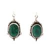 Image 1 : 44ctw Natural Emerald Silver Hook Earring