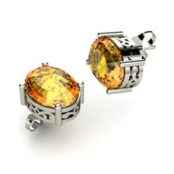 Citrine 3.50ctw Earring 14kt White Gold