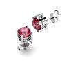 Image 1 : Garnet 1.20ctw Earring 14kt White Gold