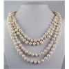 Image 1 : PRETTY WHITE 695.00CTW FW PEARL NECKLACE W/ BOTTON LOCK