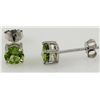 Image 1 : Peridot Gemstone 1.10ctw Silver Stud Earring 0.58g