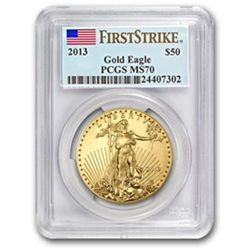2013 1 oz Gold American Eagle MS-70 PCGS First Strike