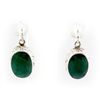 Image 1 : 44.5ctw Custom Made Silver Emerald Earring