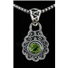 Image 1 : Natural Peridot 11.74ctw Antique Design .925 Pendant