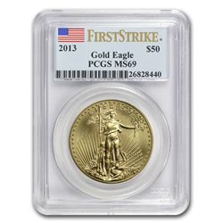 2013 1 oz Gold American Eagle MS-69 PCGS First Strike