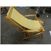 Image 4 : MAPLE & CLOTH SLING CHAIRS - 2 BLUE & 2 YELLOW - RECLINING - BID X 4