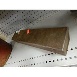 METAL BOX OF MISC VINTAGE TOOLS