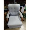 Image 1 : BLUE UPHOLSTERED ARM CHAIR