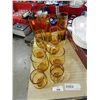 Image 1 : LOT OF AMBER GLASS GLASSES