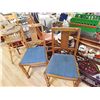 Image 1 : VINTAGE OAK SIDE CHAIR - 2 X BID