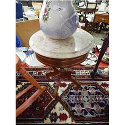 MARBLE TOP ROUND SIDE TABLE