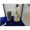 Image 1 : VINTAGE FLASHLIGHT AND GLASS STEIN STYLE BOTTLE