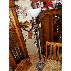 VINTAGE FLOOR LAMP - CREAM MARBLE BASE