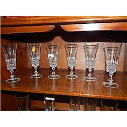 SHELF OF CRYSTAL GLASSES