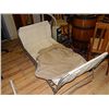 Image 1 : PADDED ARMY COT WITH CANVASS BAG - ADJUST TO LOUNGE TOO