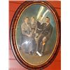 Image 1 : VINTAGE OVAL FRAMED PICTURE - CONVEX GLASS
