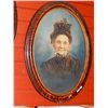 Image 1 : VINTAGE OVAL FRAMED PICTURE - NO GLASS