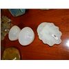 Image 1 : MILK GLASS STYLE DISH & 2 BOWLS