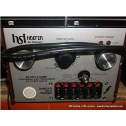 HSI PS 250/2.5 AMP TRANSPHOR DC POWER SUPPLY (print sequence:) 26017