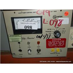 VARIAN 921-0062 PUMP CONTROL UNIT (print sequence:) L-098