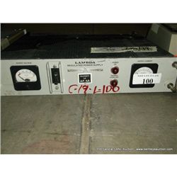 LAMBDA LA 20 REGULATED POWER SUPPLY (print sequence:) L-100