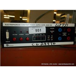 PARAMACIA ECPS 3000/150 ELECTROPHORESIS CONSTANT POWER SUPPLY (print sequence:) 28476