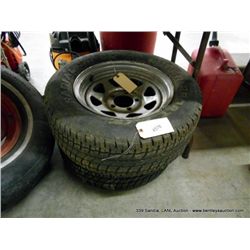 AUTOMOBILE P-225/60R 14 945 TIRES & RIMS, 2X THE MONEY