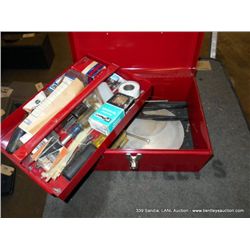 TOOLBOX W/ MISCELLANEOUS HAND TOOLS