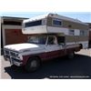 Image 1 : 1972 Ford 250 Camper Special Pickup, 86,905 Miles VIN: F25YKP60536 Red & White, Overhead Camper Titl