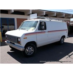 1989 Ford E250 Van, 77,124 Miles VIN: 1FTFE24Y5KHB92480 Full-Size Van, RWD, I6, 4.9L Title # 132351S