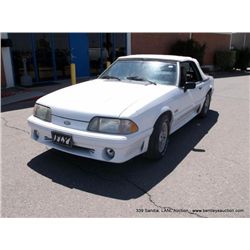 1988 Ford Convertible Mustang, 19,590 Miles VIN: 1FABP45EXJF152744 Convertible, RWD, V8, 5.0L Title 