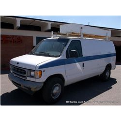 2001 Ford E350 Cargo Van, 142,500 Miles VIN: 1FTSE34L11HB51321 Full-Size, RWD, V8, 5.4L, w/ Work She