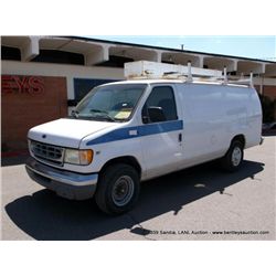 2002 Ford E350 Cargo Van, 149,711 Miles VIN: 1FTSS34L52HA65584 Full-Size, RWD, V8, 5.4L, Triton V8, 
