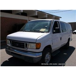 2003 Ford E350 Wagon Van, 204,930 Miles VIN: 1FBSS31L43HA71600 Full-Size, RWD, V8, 5.4L, w/ Work She
