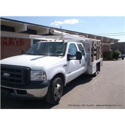 2007 Ford F350 XL Super Duty Pickup, 66,077 Miles VIN: 1FDWW36PO7EA59010 Lariat Crew Cab, Long Bed, 