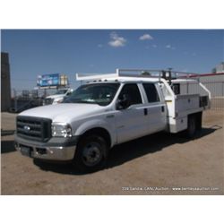 2006 Ford F350 Super Duty Flat Bed, Unknown Miles VIN: 1FDWW36P86EA39134 Lariat Crew Cab Long Bed, P