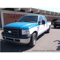 2006 Ford F250 XL Super Duty Pickup, 58,809 Miles VIN: 1FTSW20586EB76787 Pickup, RWD, V8, 5.4L, Supe