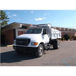 2002 Ford F650 Super Duty Dump Truck, 85,916 Miles VIN: 3FDNF65A62MA01982 Cab-Chassis, 2 Axles, GVWR