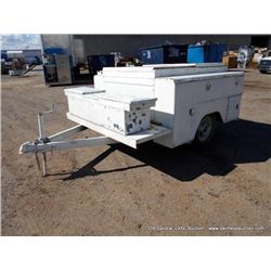 1984 Custom Built Single Axle Work Trailer w/ Tool Stahl 11' Toobox, VIN: NM92844 Title # 84033502A7