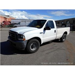 2003 Ford F250 XL Super Duty Pickup, 166,344 Miles VIN: 1FTNF20L63EA86254 Pickup, RWD, V8, 5.4L Titl
